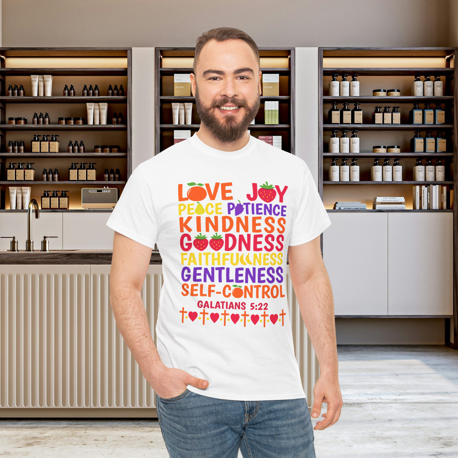 Fruits Of The Spirit Galatians 5 22 Christian Faith T-Shirt
