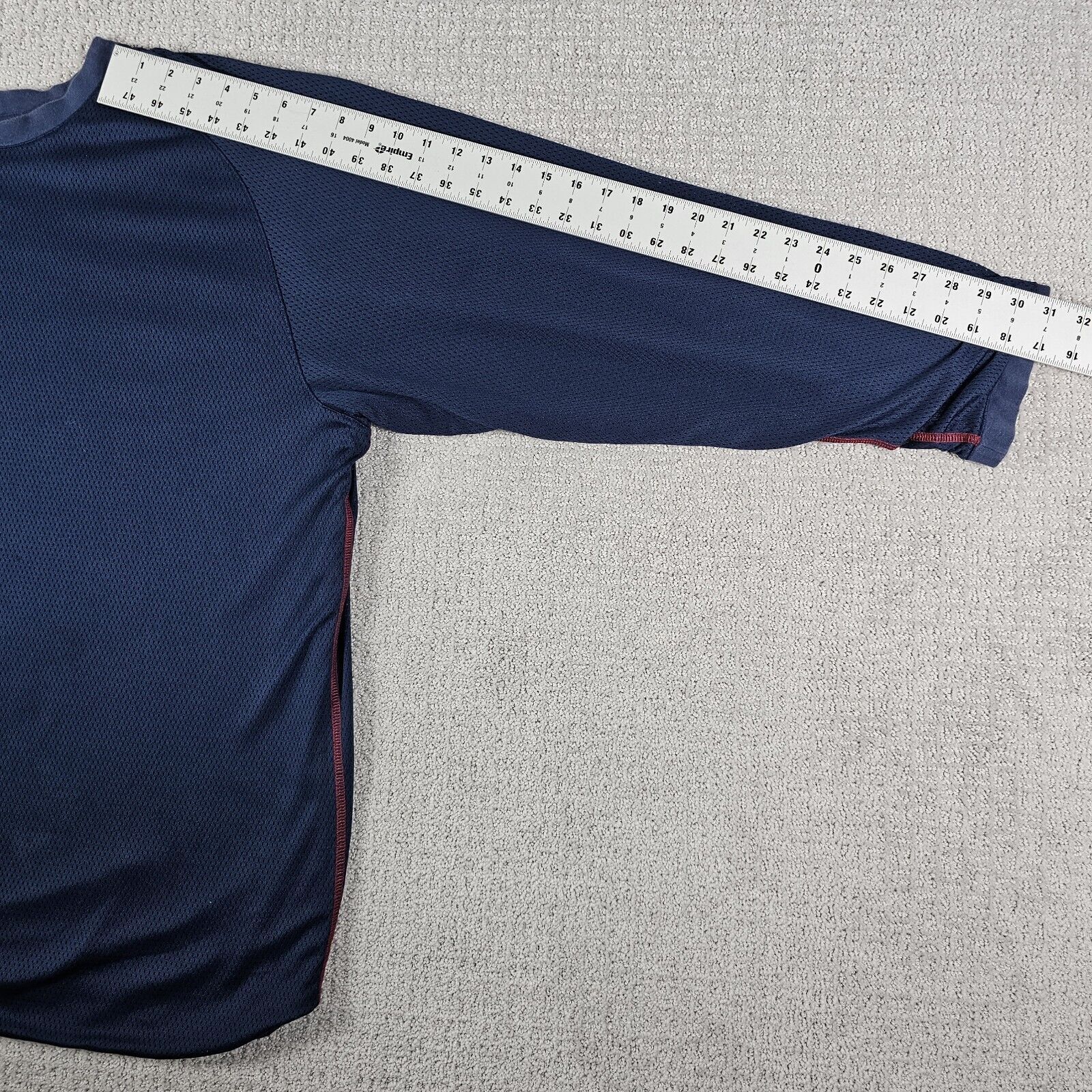 VTG Nike Reversible Long Sleeve Shirt Mens XL Blue Center Swoosh Y2K Spellout