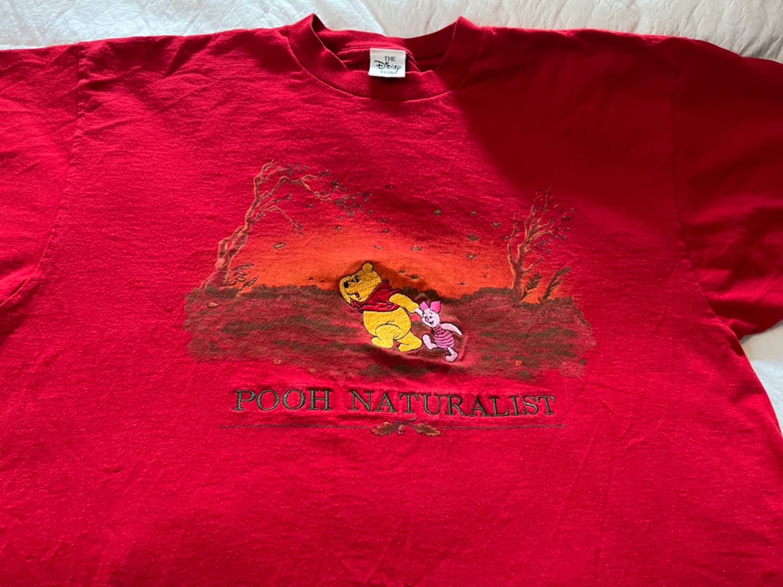 Vintage 1990’s Disney Store Winnie Pooh Piglet Embroidered Shirt Adult XL