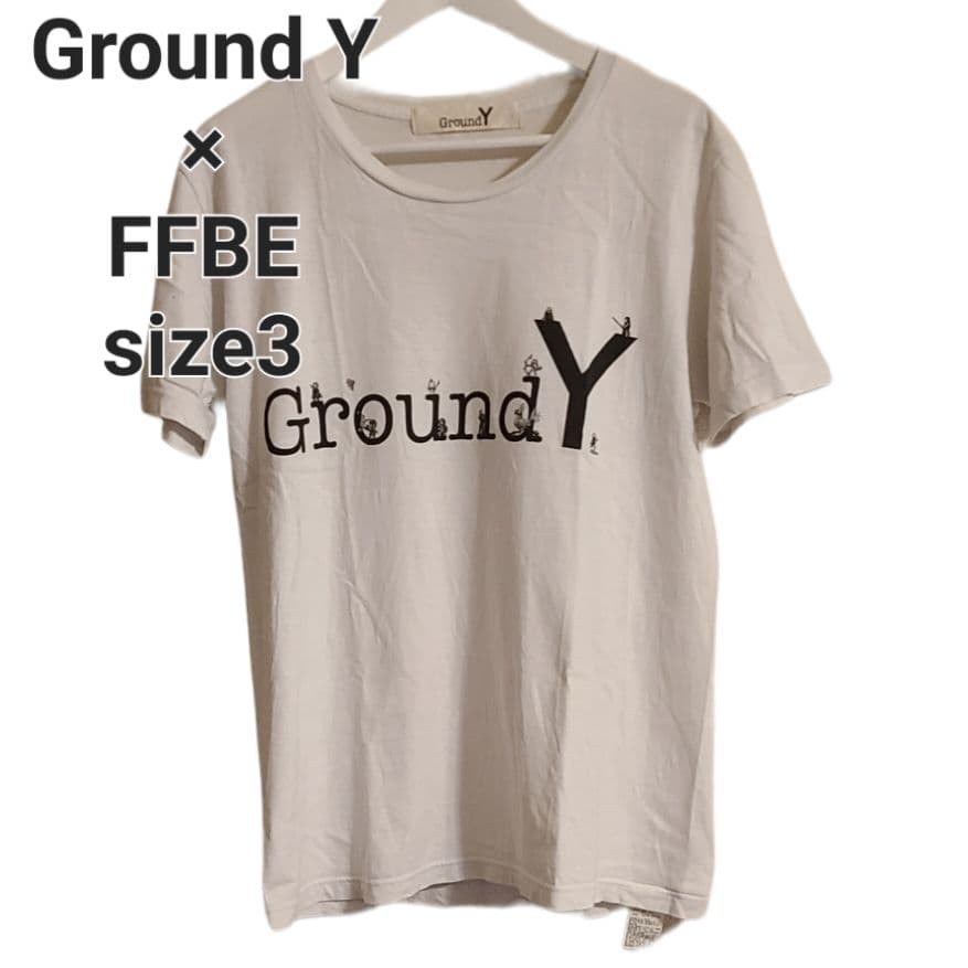 Ground Y Logo Print T Shirt Final Fantasy Brave Exvius White Size3 Mens