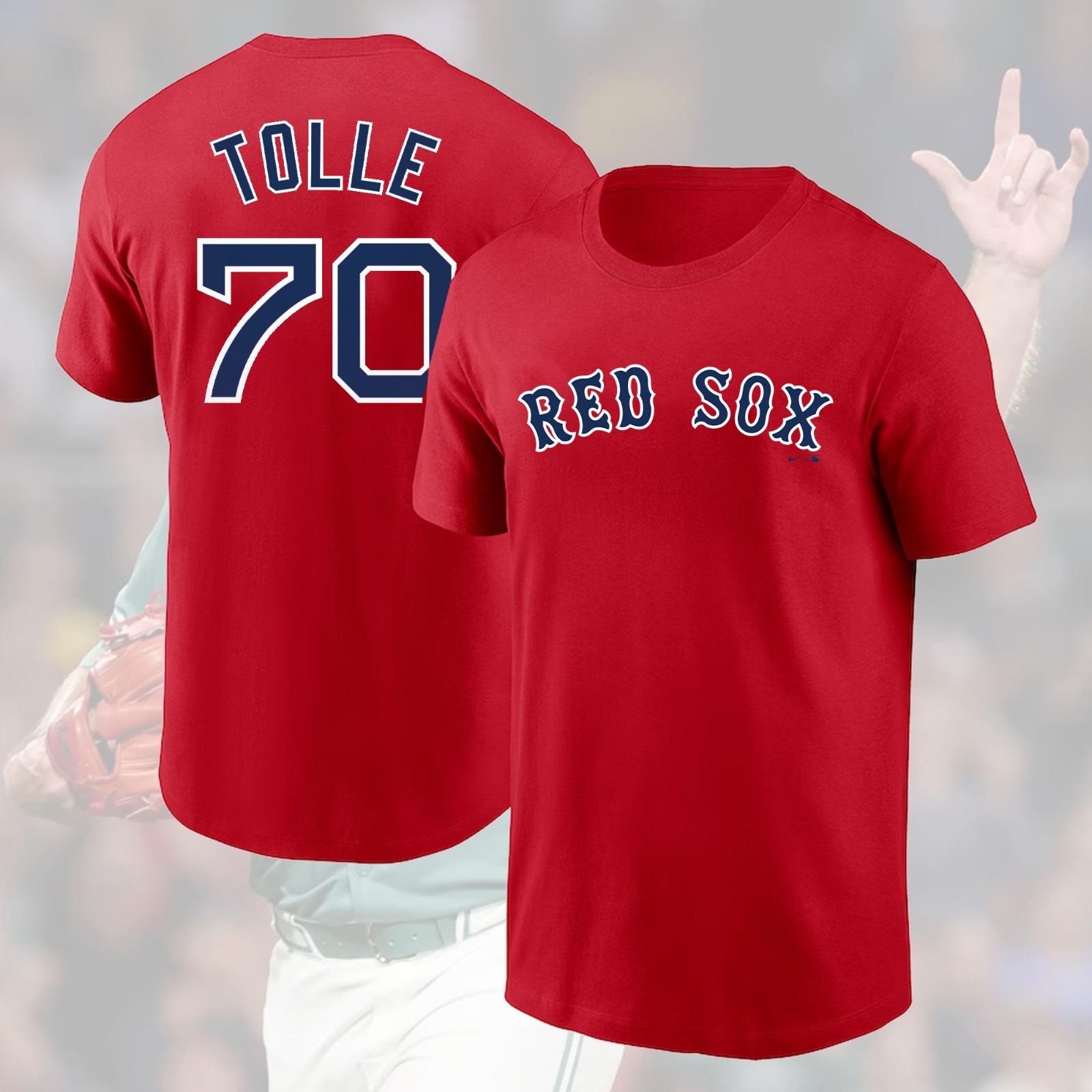 NEW SALE! Payton Tolle #70 Boston Red Sox 2025 Name & Number For Fans