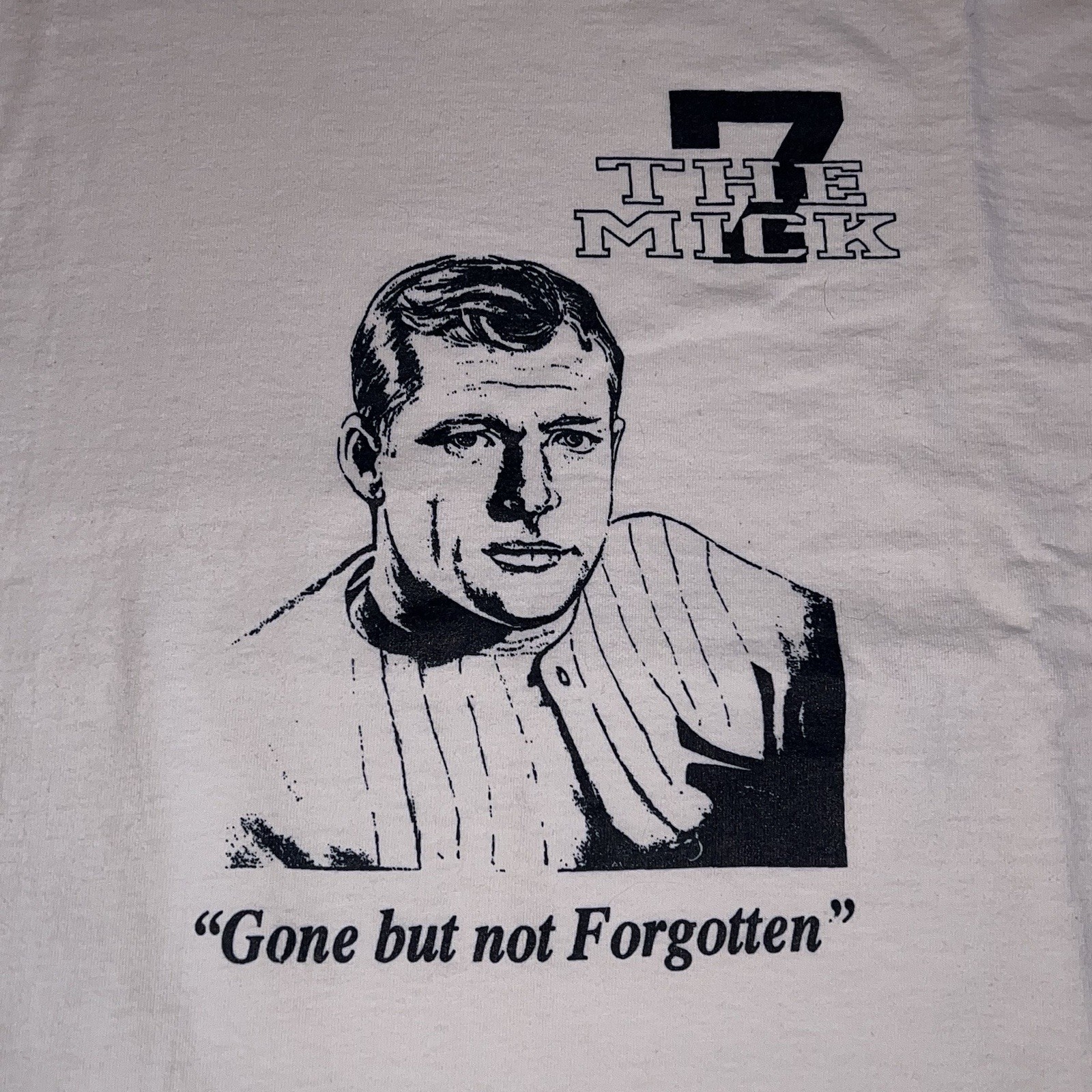 Vintage 90’s Mickey Mantle New York Yankees MLB Tribute T-Shirt Size XL