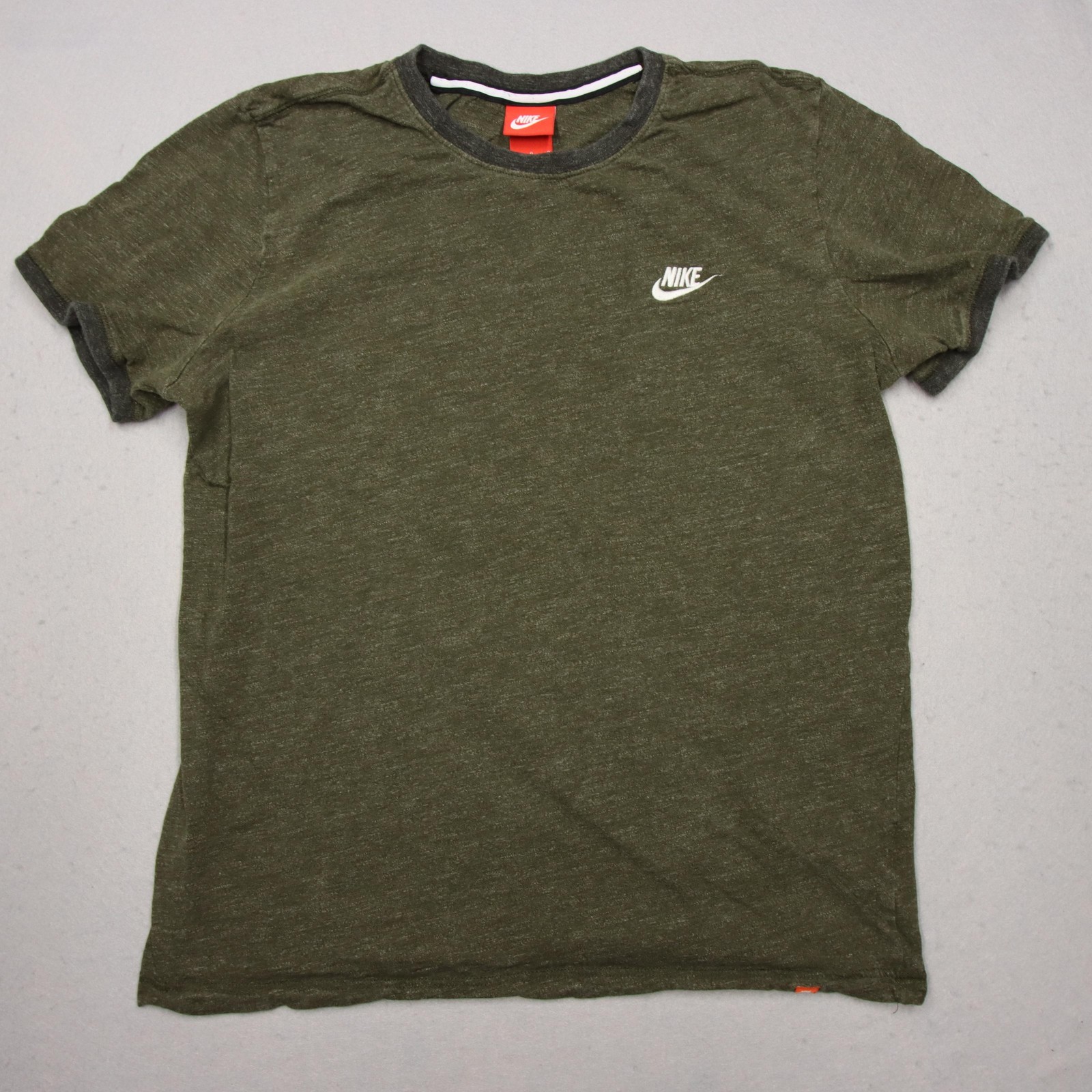 Nike Shirt Mens Large Green Short Sleeve Cotton Crewneck Swoosh Logo Malaysia