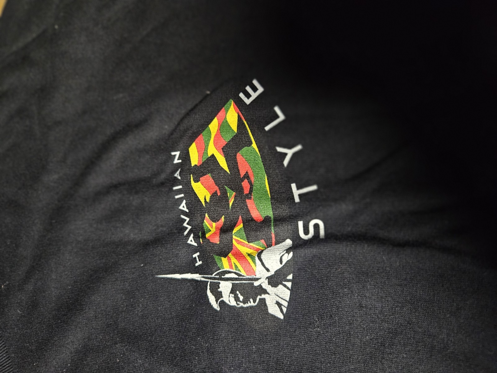 NEW Local Motion Men’s Black Long Sleeve Hawaiian Style Graphic Long Slv XL (N7