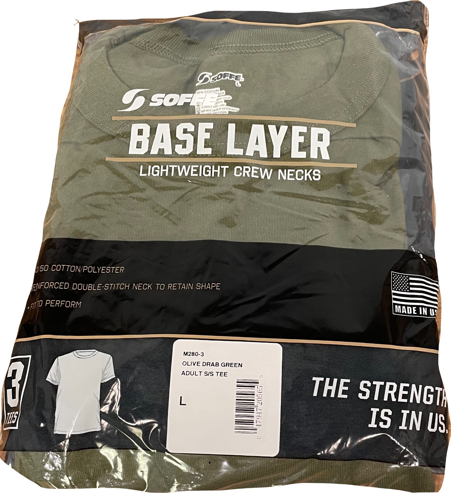 MILITARY USMC OD GREEN T-SHIRTS M280 3PK SOFFE S M L XL 2XL 50/50 POLY COTTN NEW