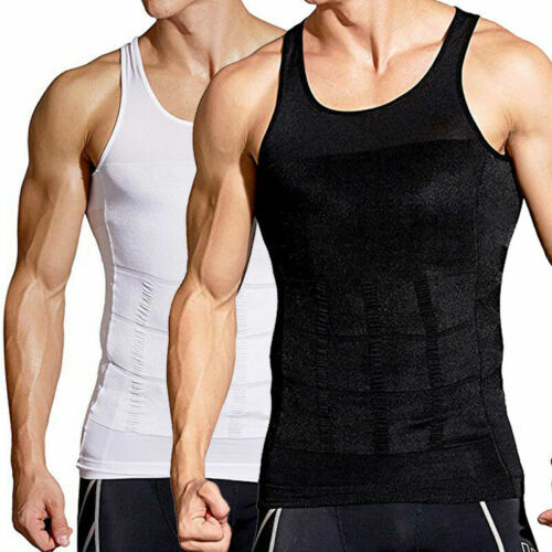 Men’s Fashion Compression T-Shirt Body Shaper Crew Neck Muscle Workout Tank Top