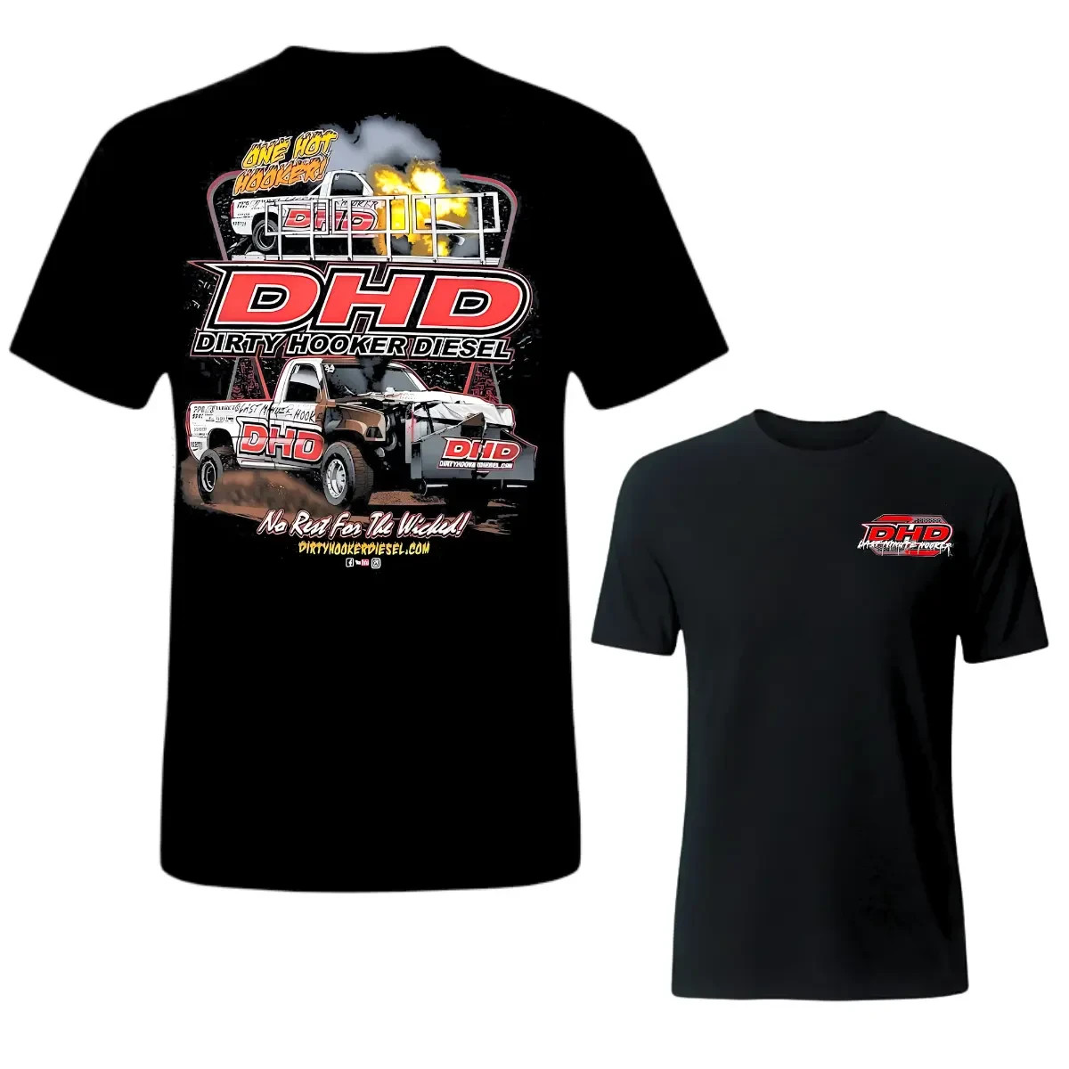 Diesel Truck Pulling Graphic T-Shirt Offroad Racing Mud Bog Tee