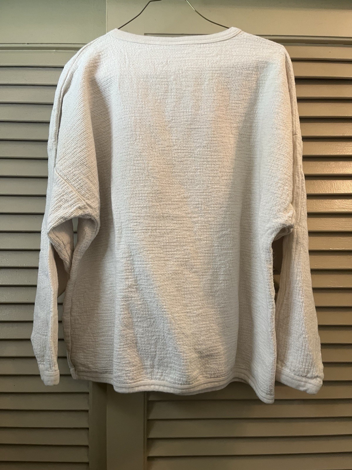 RARE Mickey Quilted Longsleeve Thermal Sweatshirt Size Large