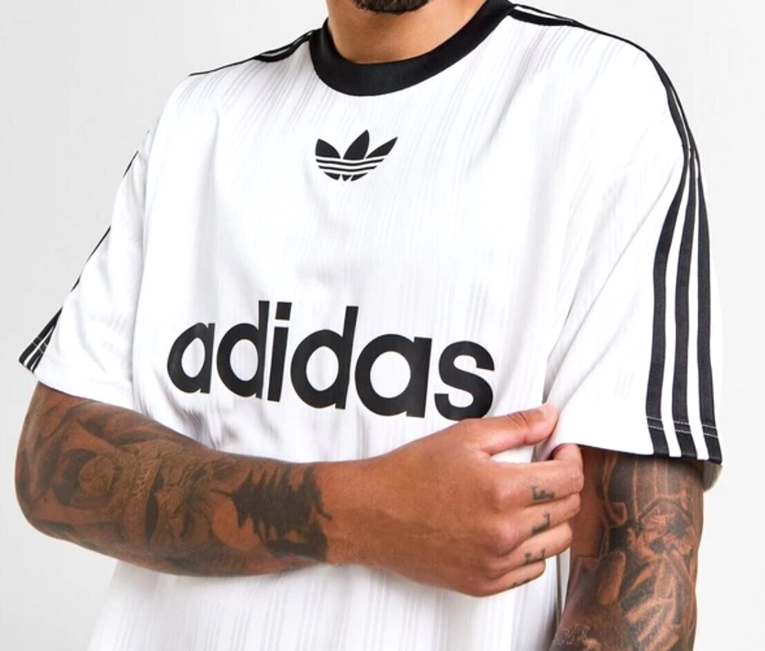 NEW MEN’S ADIDAS ORIGINALS TREFOIL POLY TEE SHIRT ~SIZE MEDIUM #IM9459