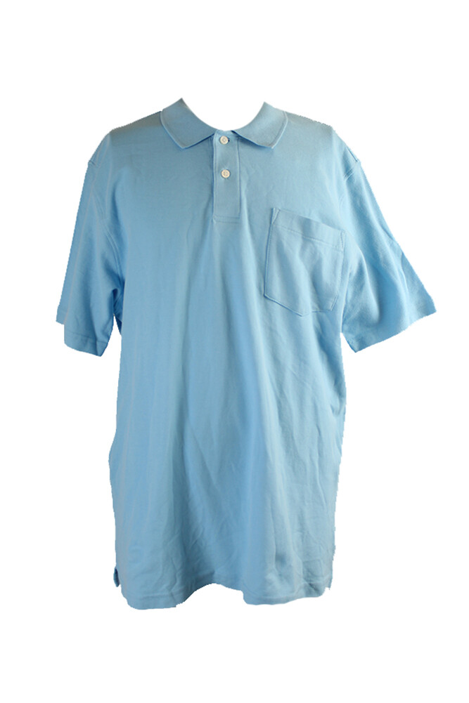 JOHN ASHFORD BLUE SHORT-SLEEVE PIQUE POLO SHIRT XL