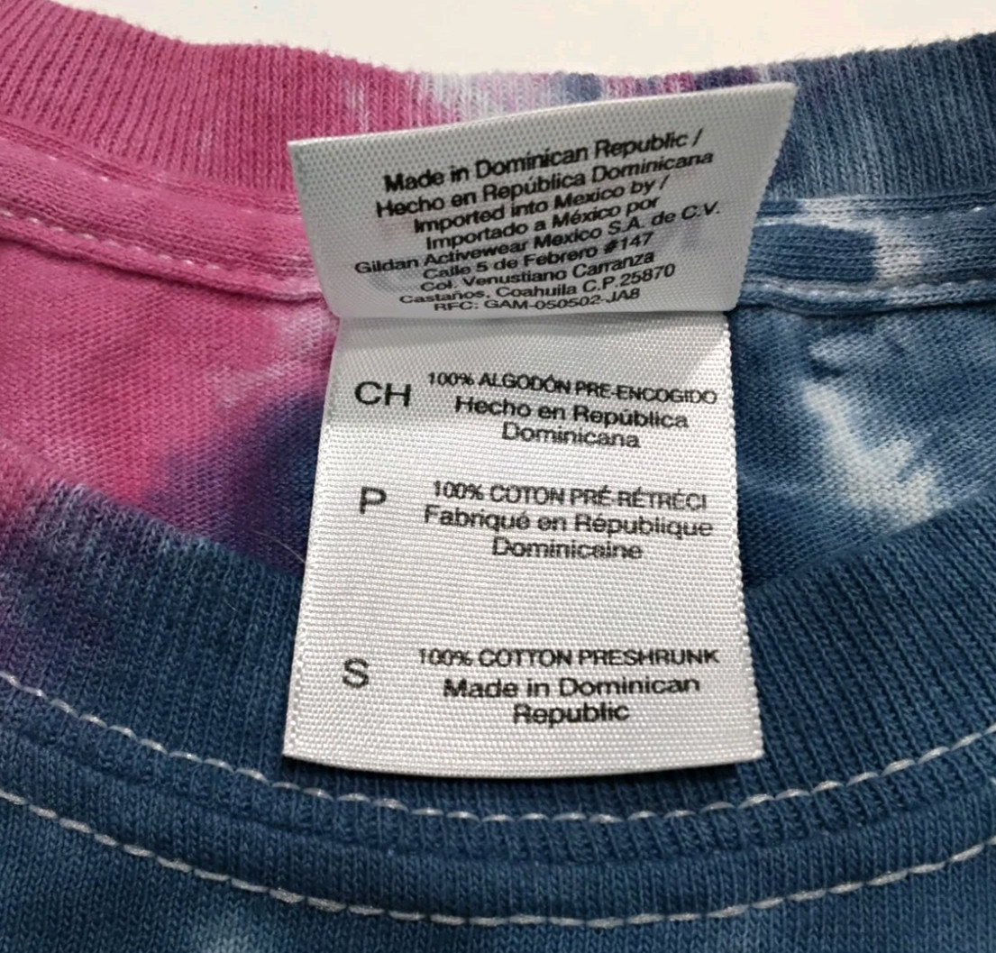New Tie Dye Men’s T-Shirt Pink Blue Adult Small Multicolor Summer Spiral