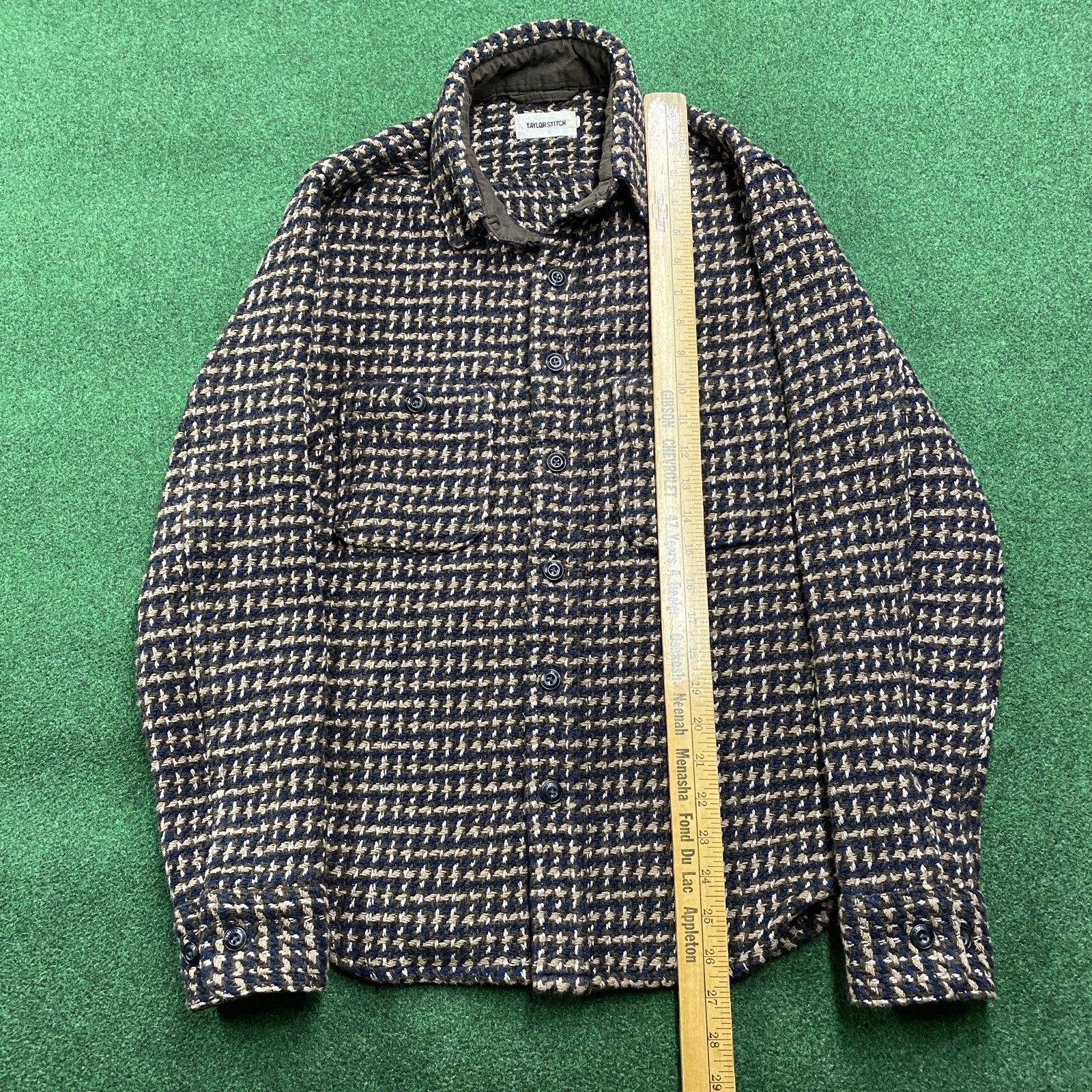 Taylor Stitch Cutter Overshirt Flannel Mens 36 Brown TIMBER Plaid Shirt