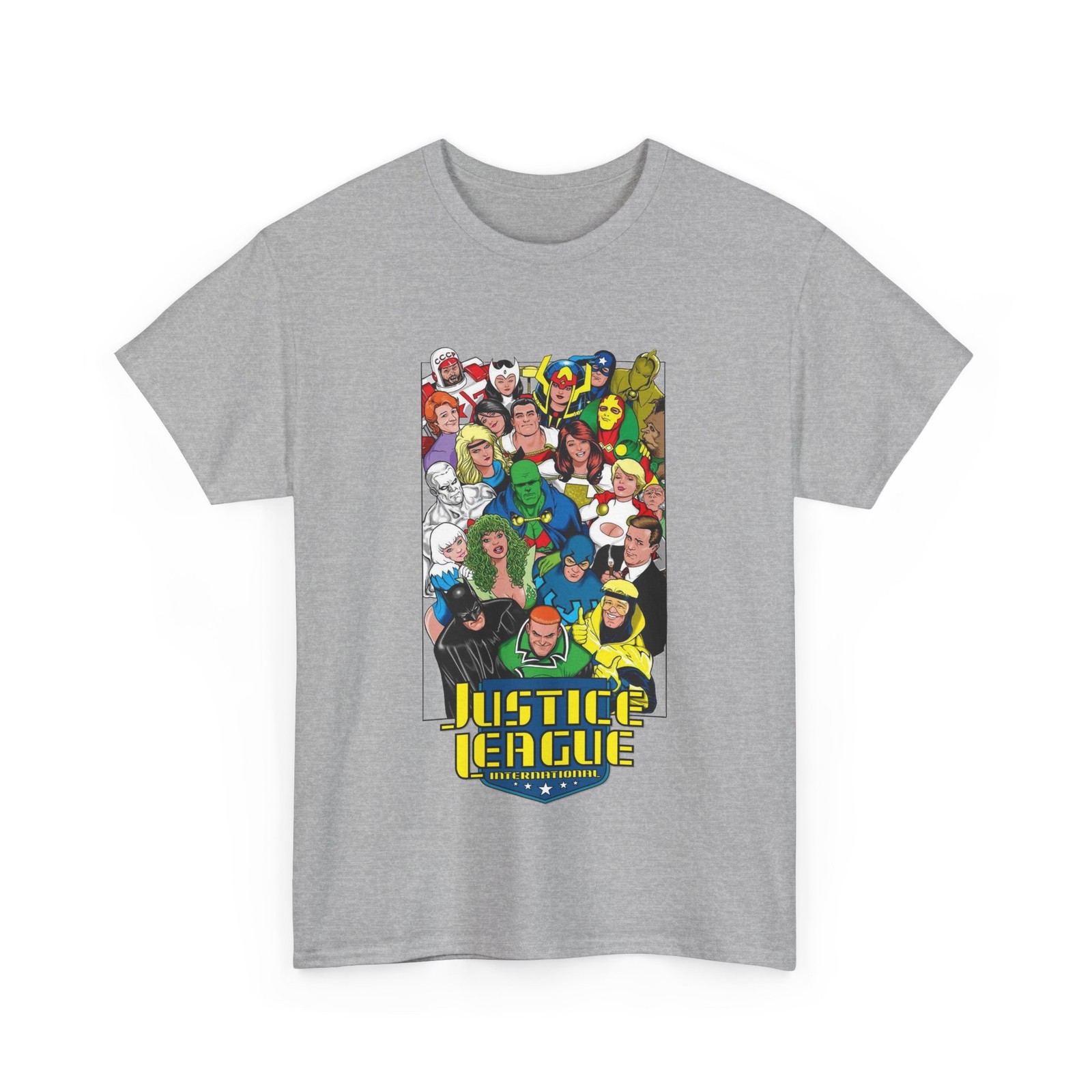 Justice League International T-Shirt – DC JLI – Kevin Maguire Art – Blue Beetle