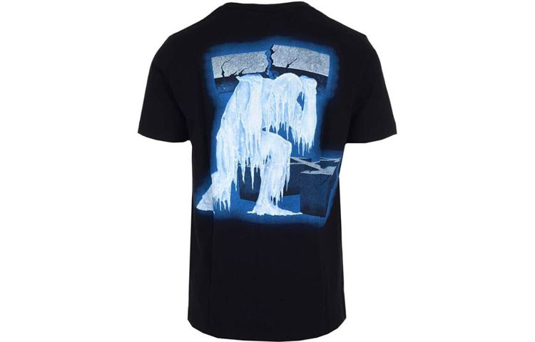 Off-White Ice Man Digital Letter Print Short Sleeve T-Shirt
