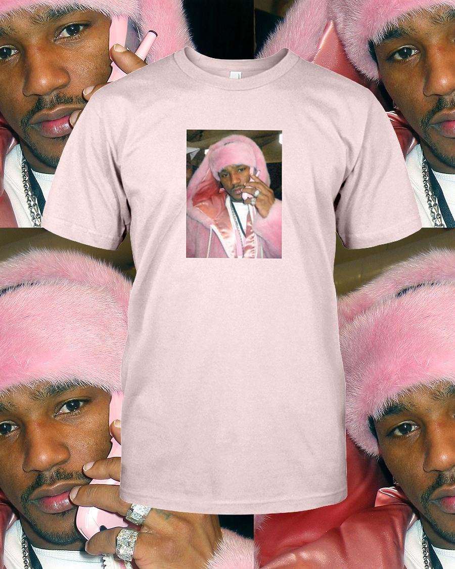 Cam’ron Pink Fur T-Shirt – Dipset Diplomats – XS S M L XL XXL