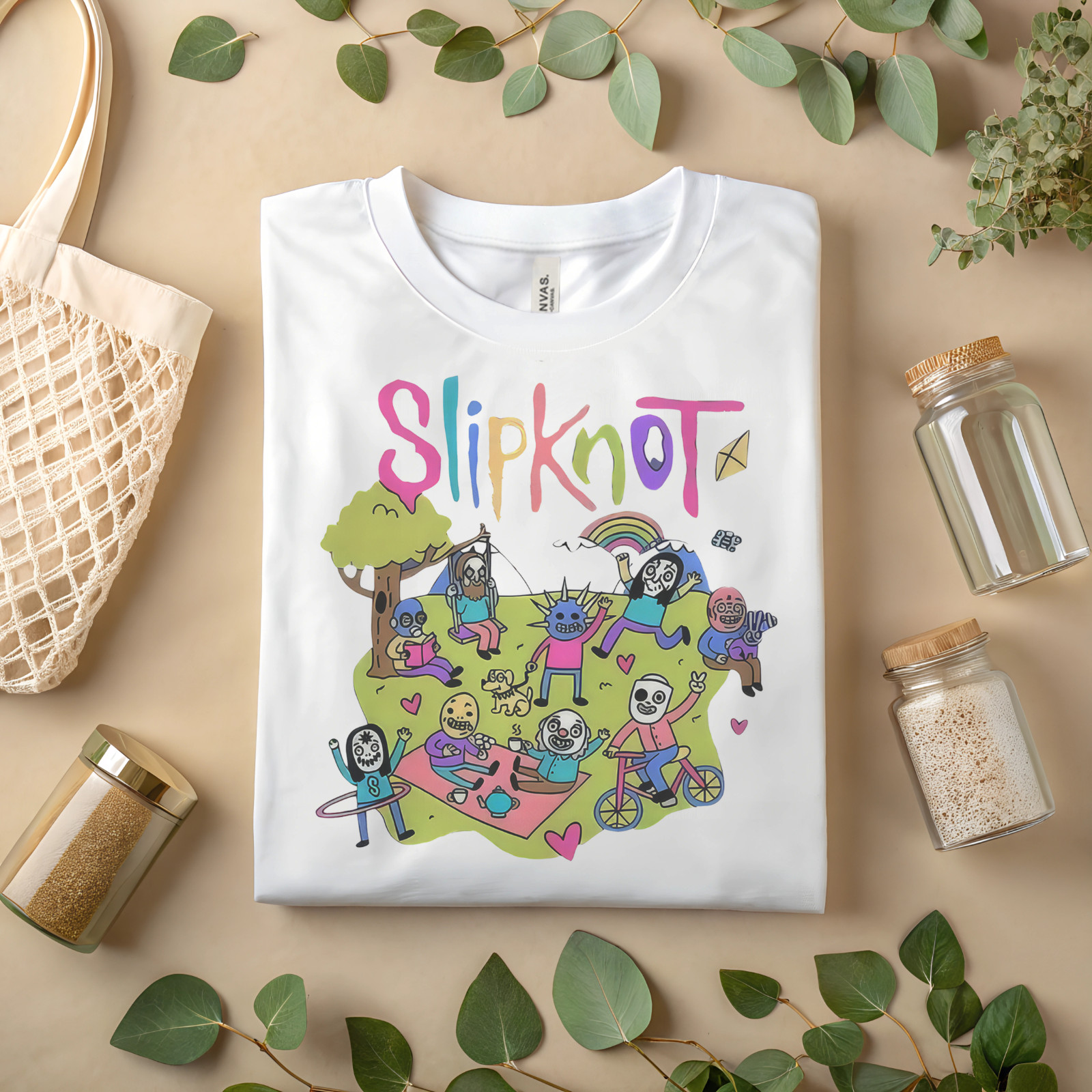 Slipknot Cute Cartoon Shirt – Funny Parody Metal Band T-Shirt A465