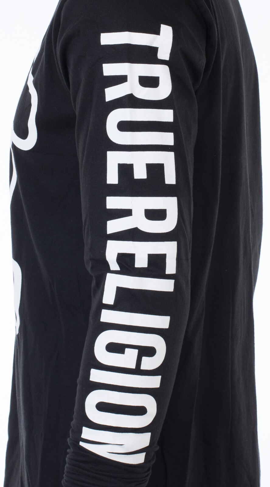 $79 TRUE RELIGION Black White WORLD TOUR Long Sleeve Designer Graphic T-shirt