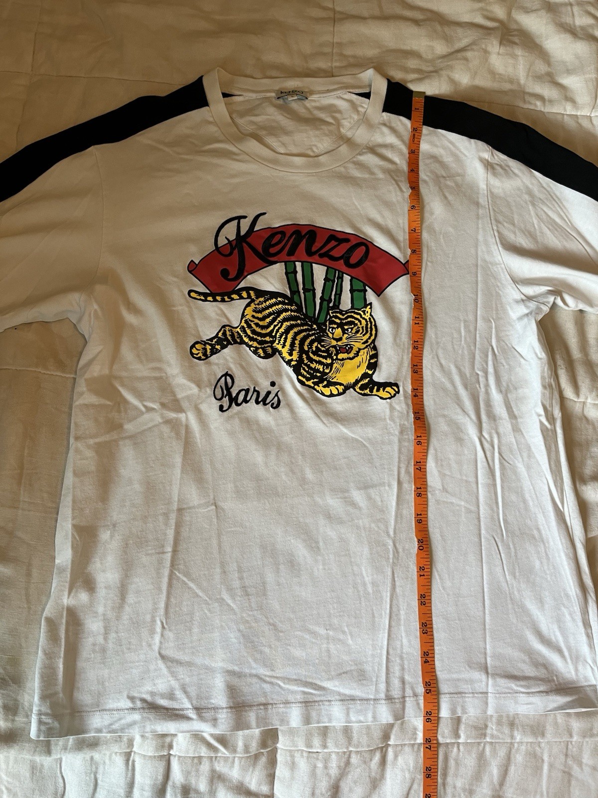 KENZO Paris Tiger Graphic Crew Neck Short Sleeve T-Shirt White/Black Men’s L