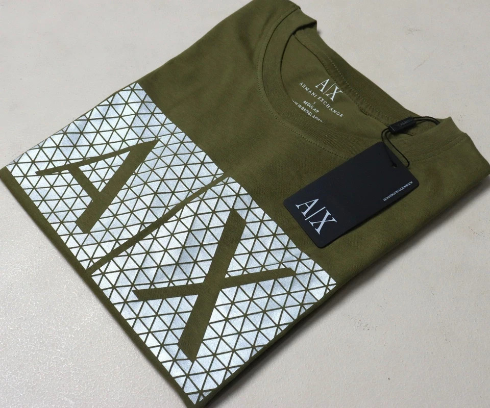 Armani Exchange Men’s Triangulation Crew Neck T-Shirt