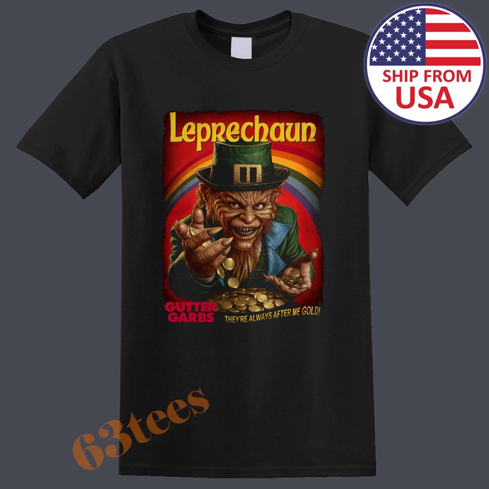 Leprechaun Retro Horror Movie Men’s Black Size S to 5XL