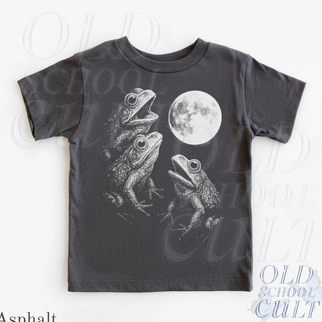 Three Frog Moon Youth Retro Shirt, Cute Children’s Frog Clothing, Boho