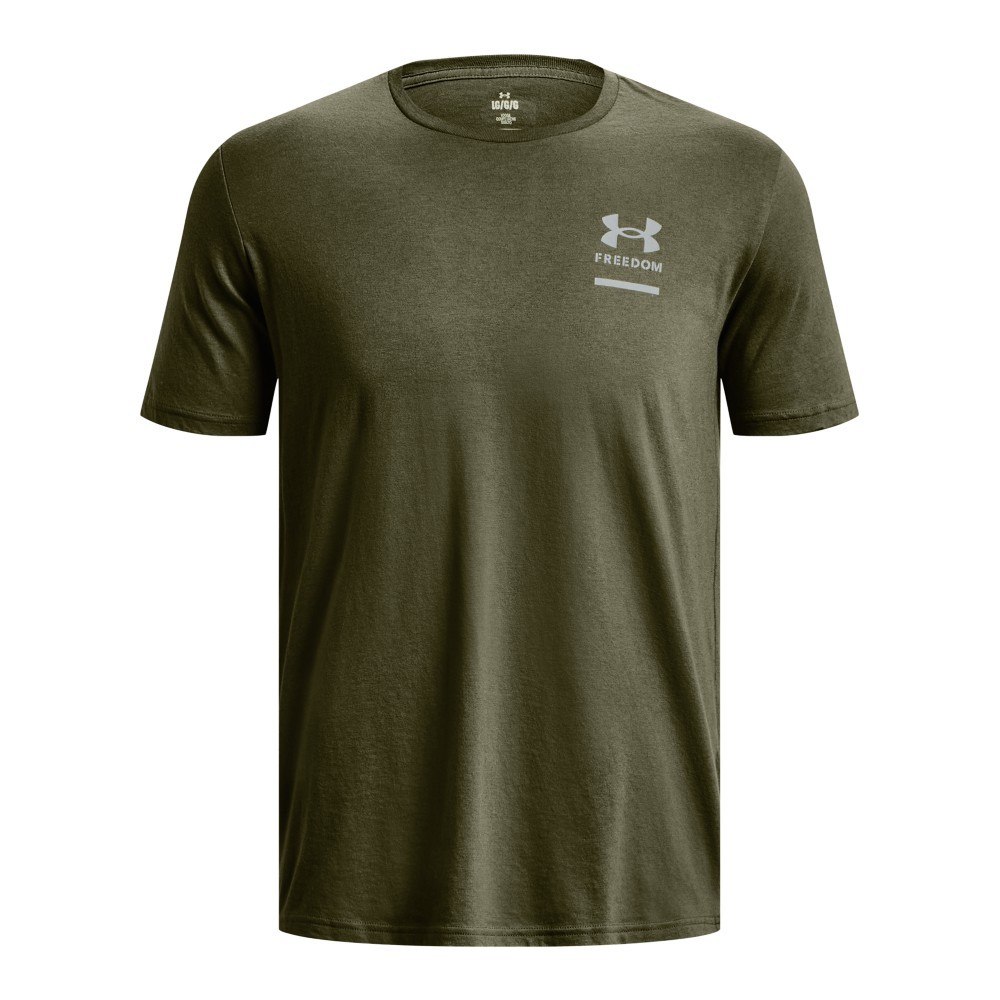 Under Armour 1377651 Men’s UA Freedom Spine T-Shirt, Marine OD Green, Small