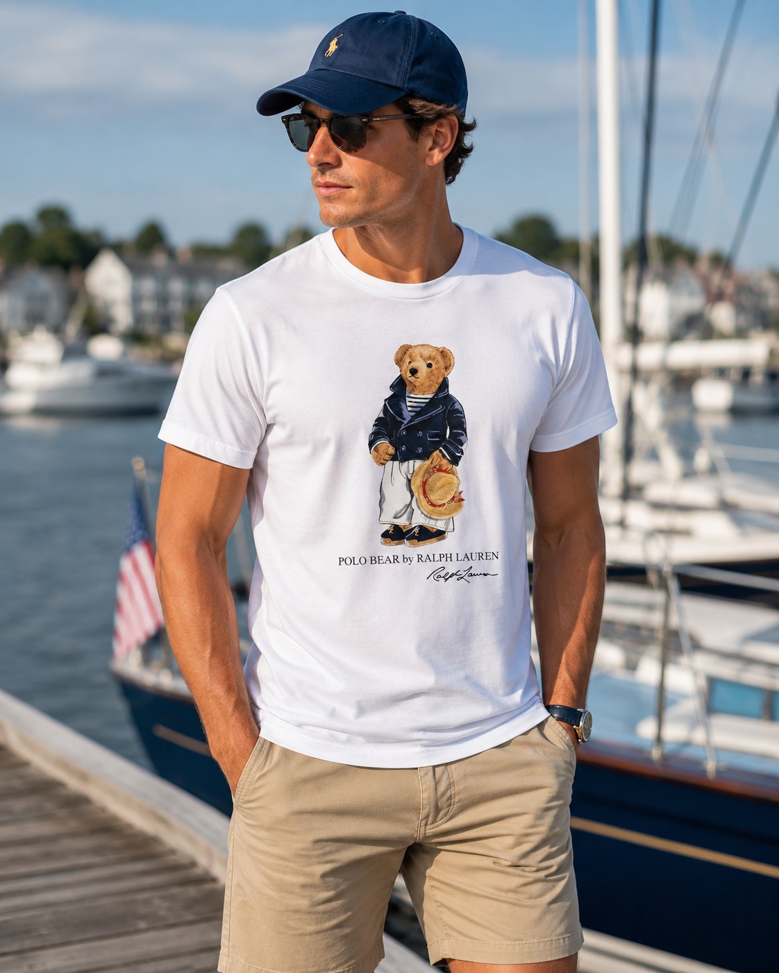 NWT Polo Ralph Lauren Polo Bear T-Shirt XXL Custom Slim Fit White 100% Cotton