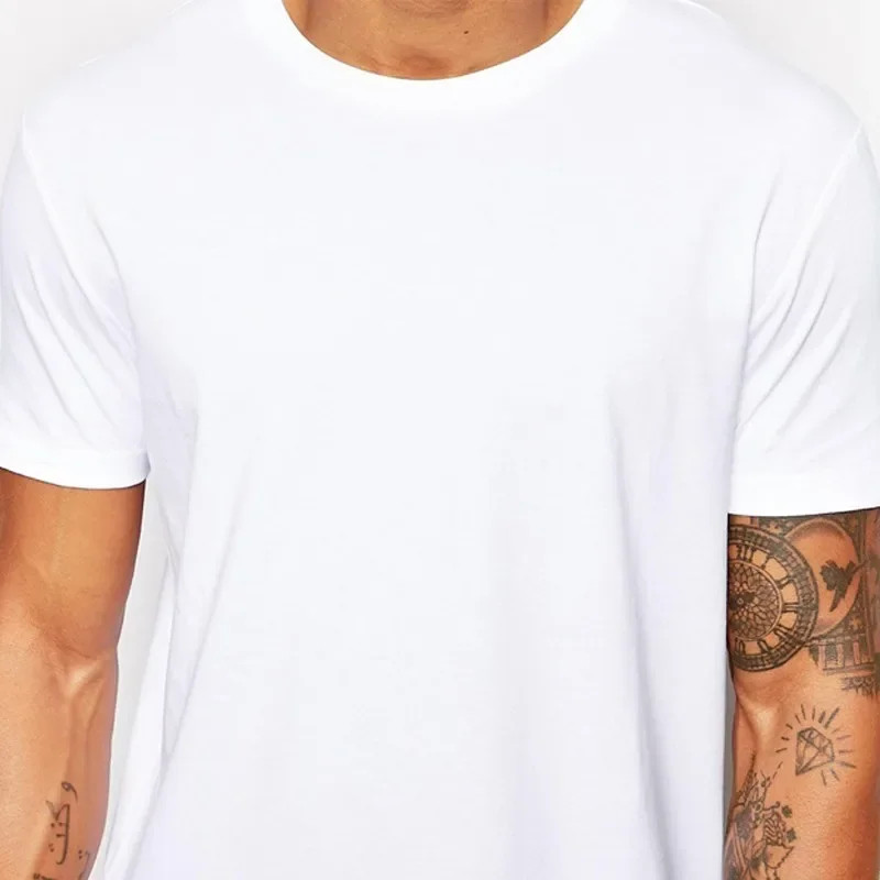 2026 Brand Men’s Cotton Clothing White Long T Shirt Hip Hop Men T-Shirt Extra