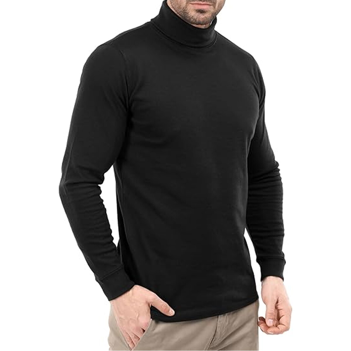 Men Pullover Turtle Neck T-shirt Slim Fit Tops Warm Winter Long Sleeve Shirts