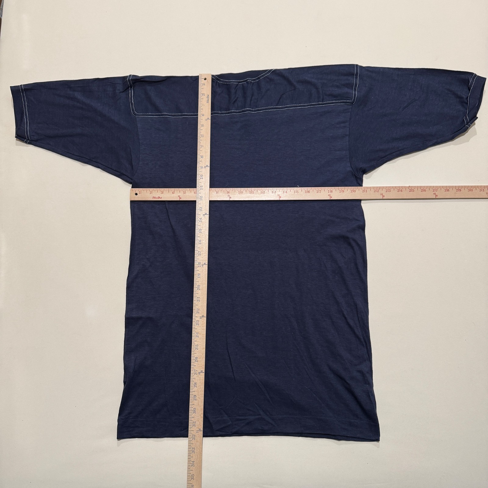 Vintage Signal Adult XL (46) Navy Blue Football Cotton T-Shirt NOS