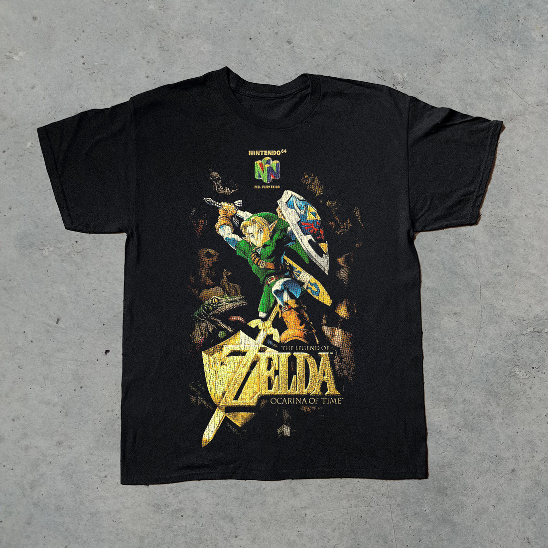 The Legend of Zelda Ocarina of Time T-Shirt Retro Game Graphic Tee S-5XL