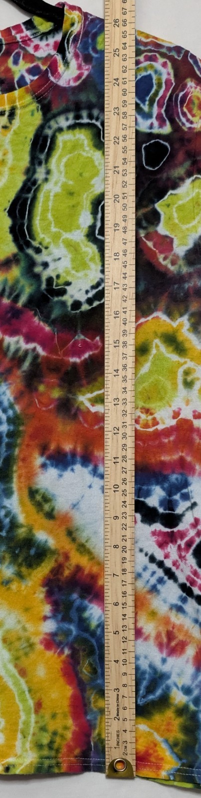 Handmade Tie Dye Multicolor Rainbow Geode Pattern Small Shirt 17″ W X 26.5″ L