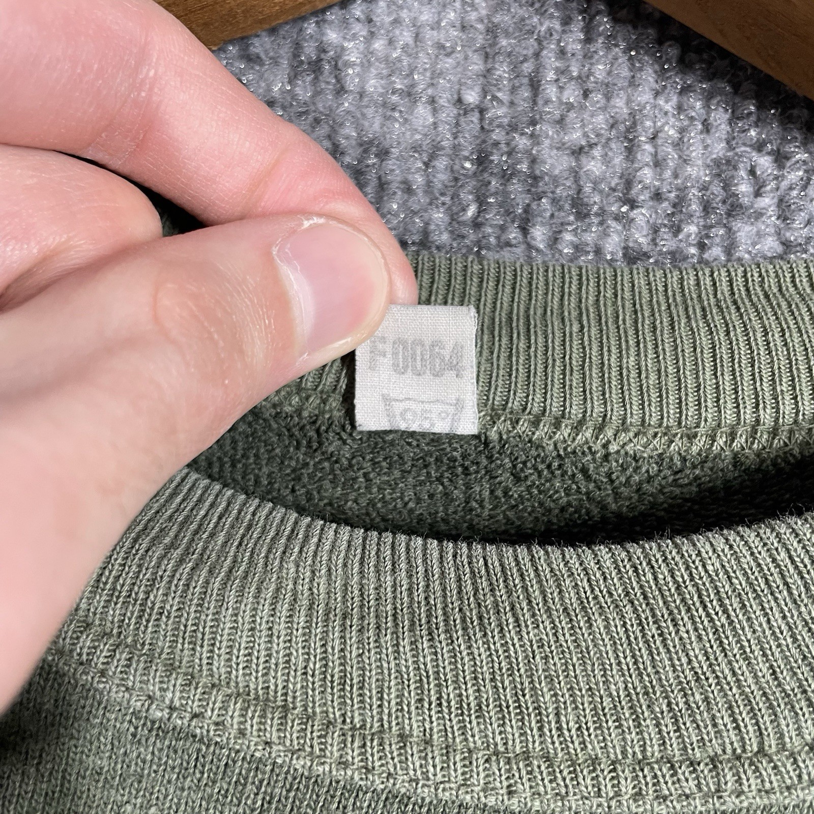 VINTAGE German Bundeswehr Sweatshirt Undershirt Size Small Army Military Green