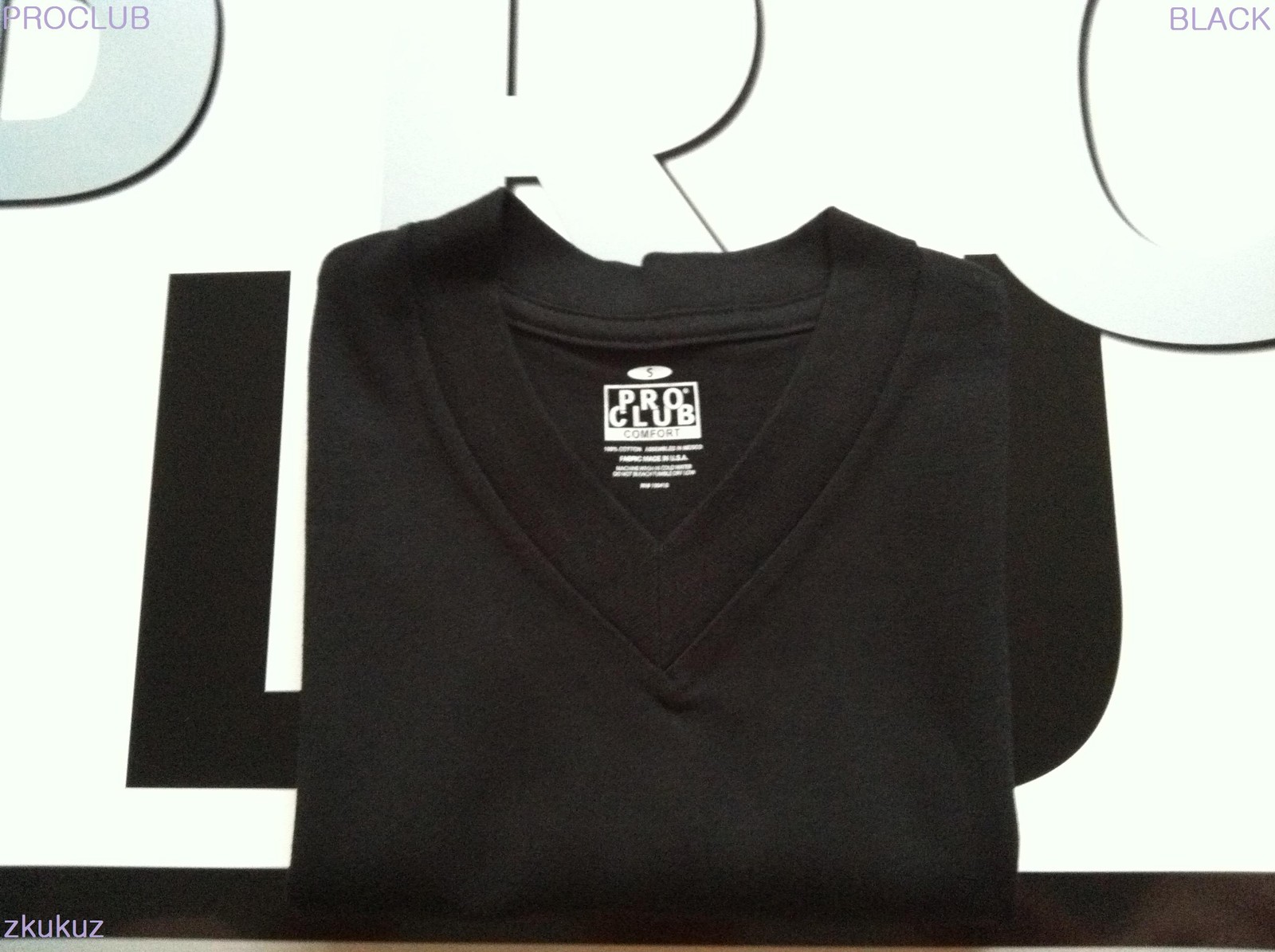 6 NEW PROCLUB V-NECK T-SHIRT COMFORT BLACK BLANK PLAIN PRO CLUB 3X-LARGE 3XL 6PC