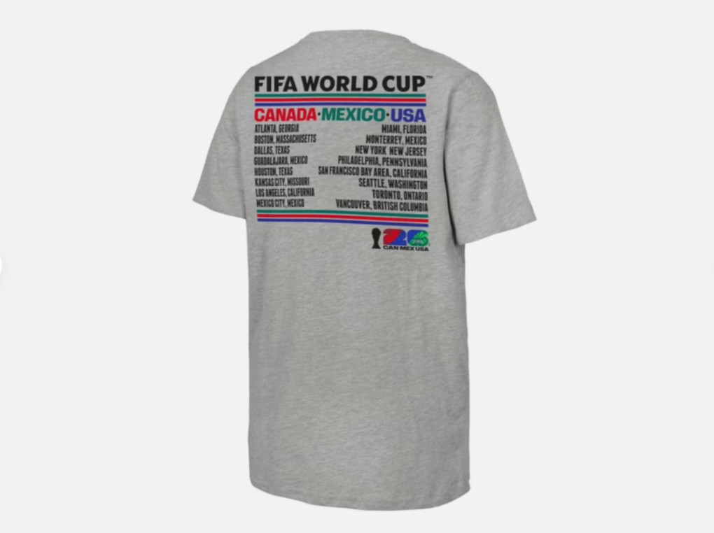 FIFA World Cup 2026 Gray Graphic T Shirt Mens Large Soccer Football