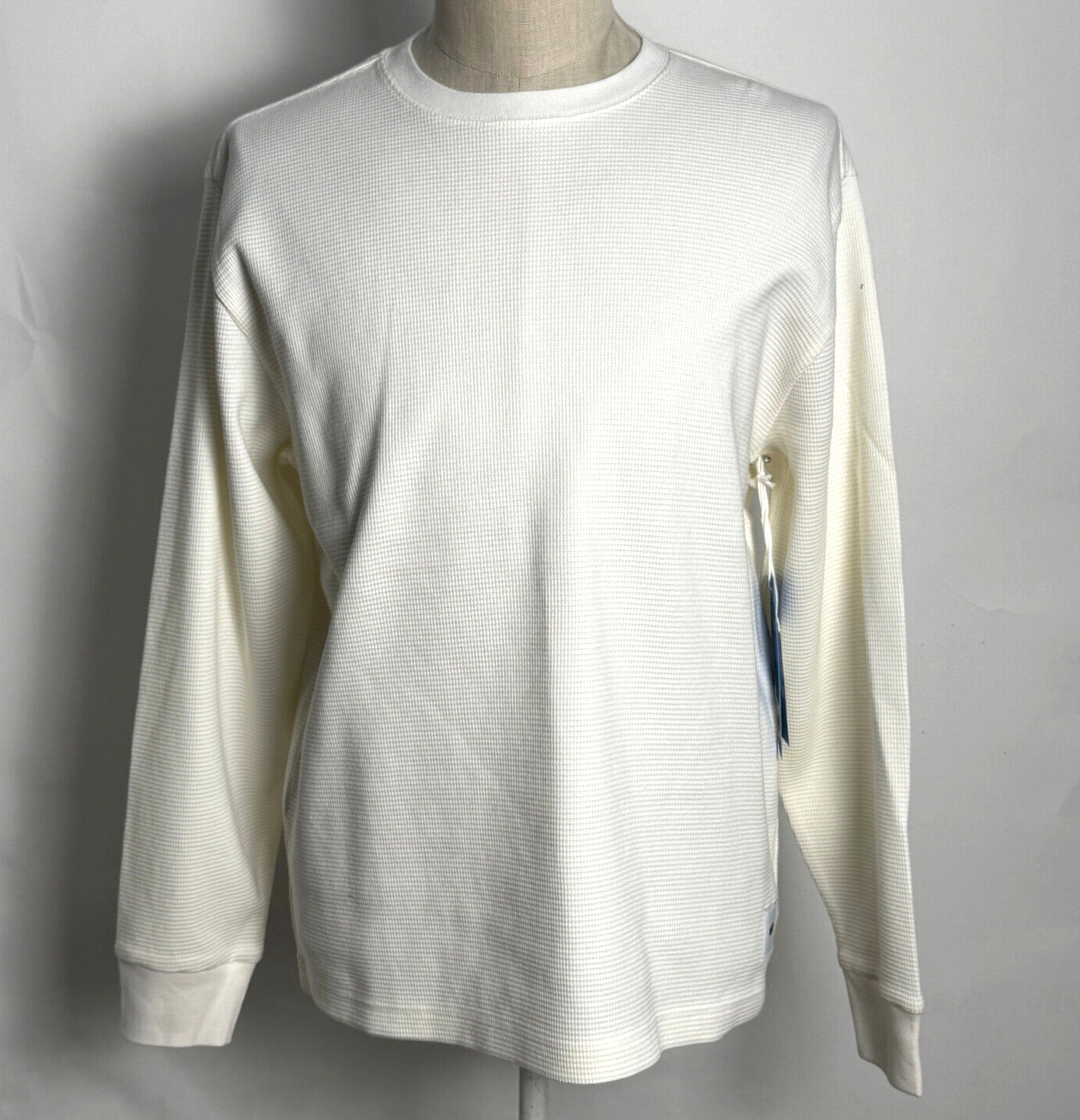 Obey Men’s Organic Cotton LS Thermal Established Works Bold Unbleached MED NWT