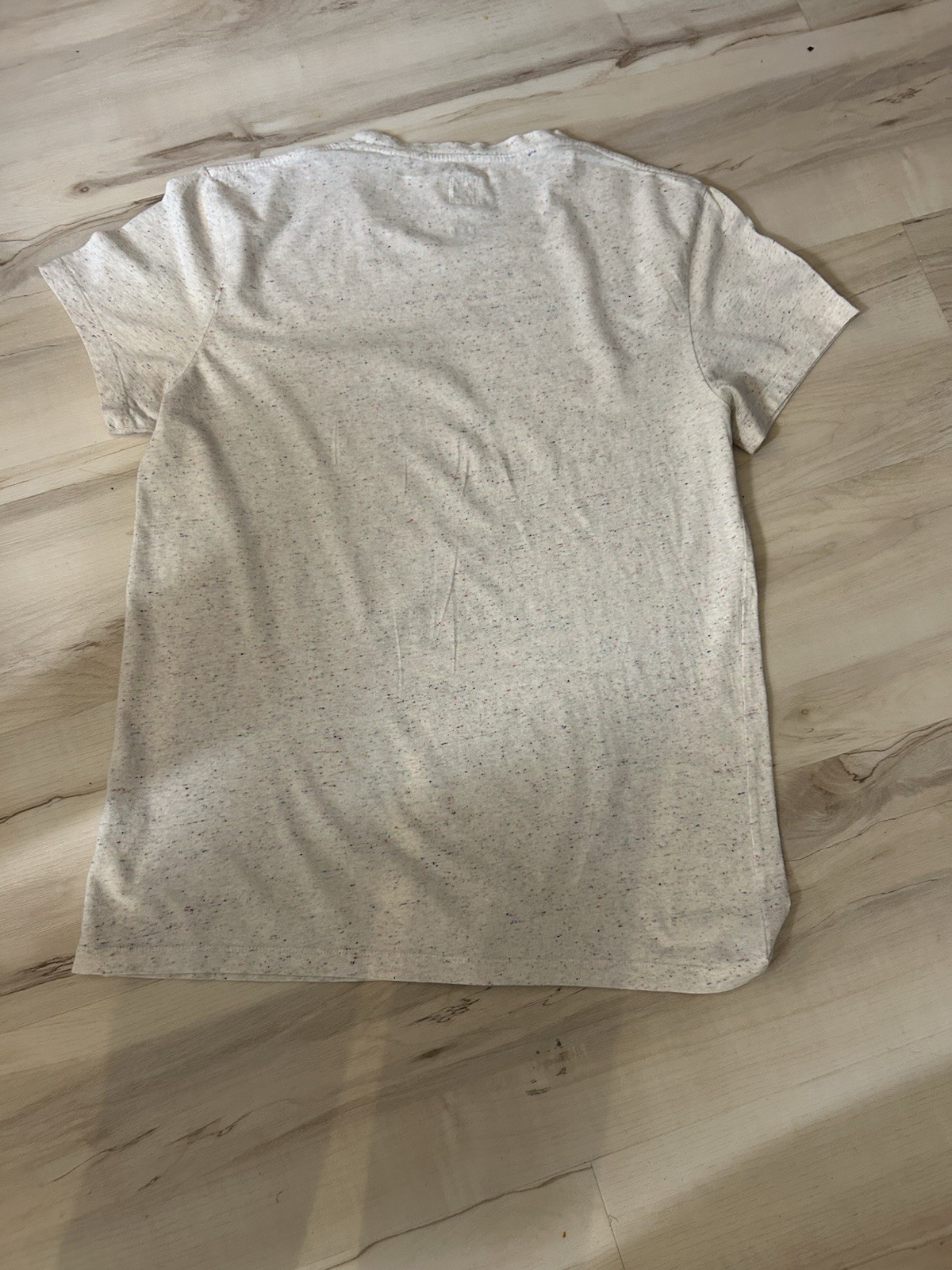 Jack Wills Men’s Large Slim Fit Pocket T-Shirt White Speckled Crew Neck Pocket