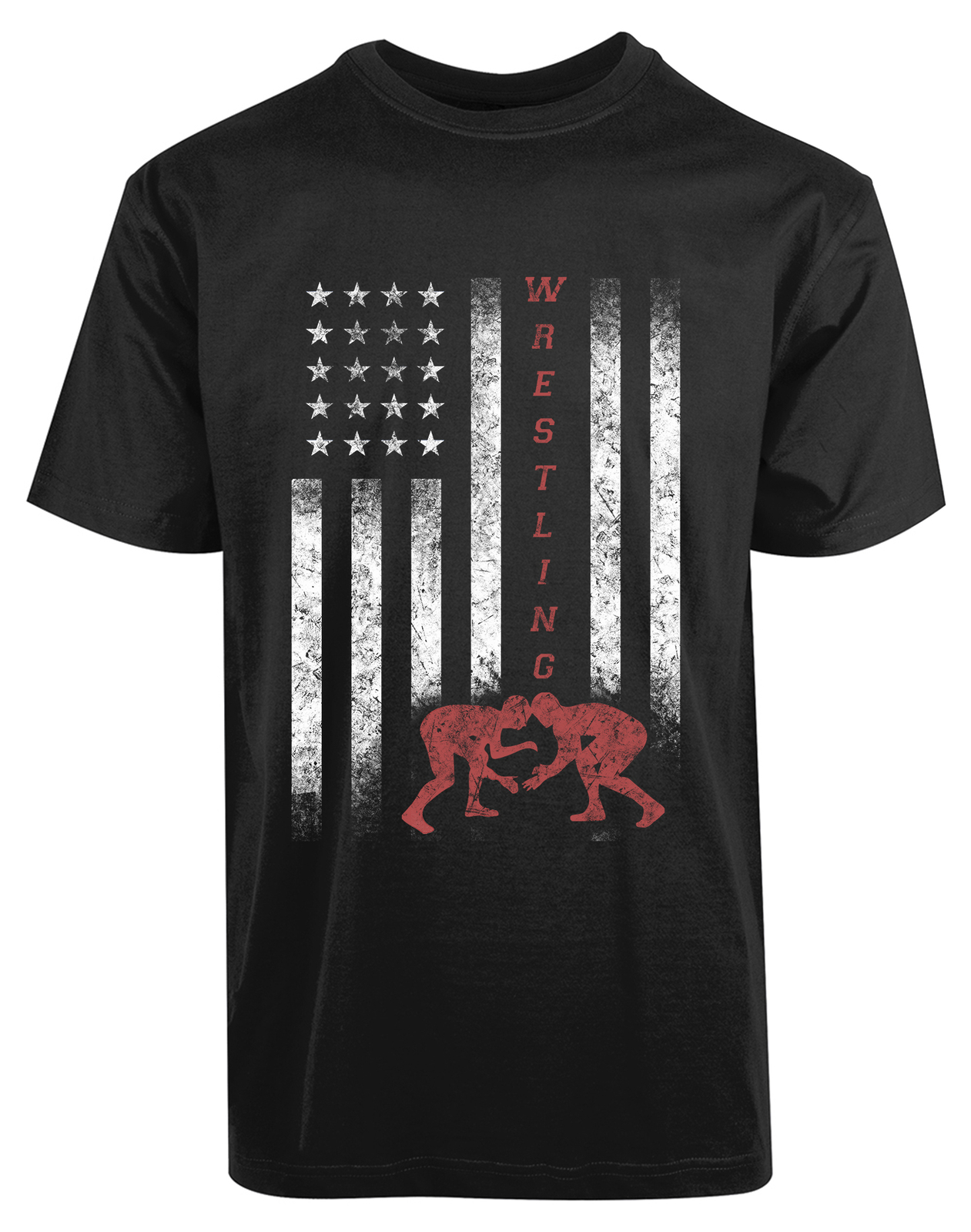 American USA Flag Wrestling Sports Fight New Men’s Shirt Game Victory Casual Tee