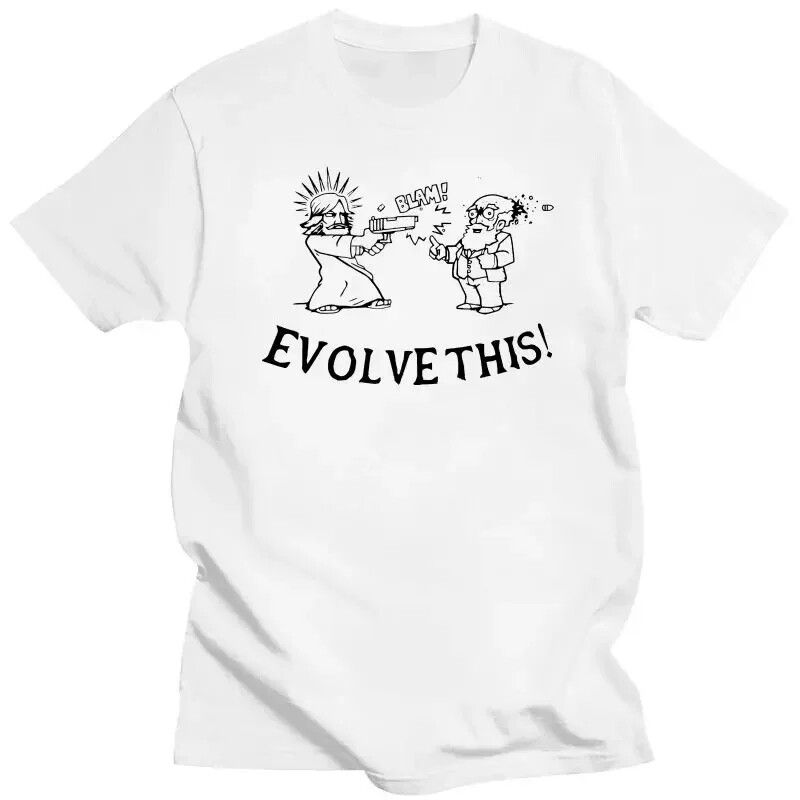 Mens Clothing Evolve This T-Shirt Darwin Jesus Paul The Alien Simon Pegg Nick Fr