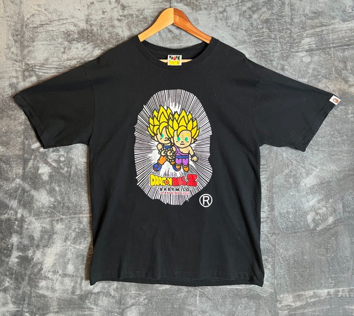 BAPE Dragon Ball Z Baby Milo T Shirt Mens XL Black A Bathing Ape Japan Rare