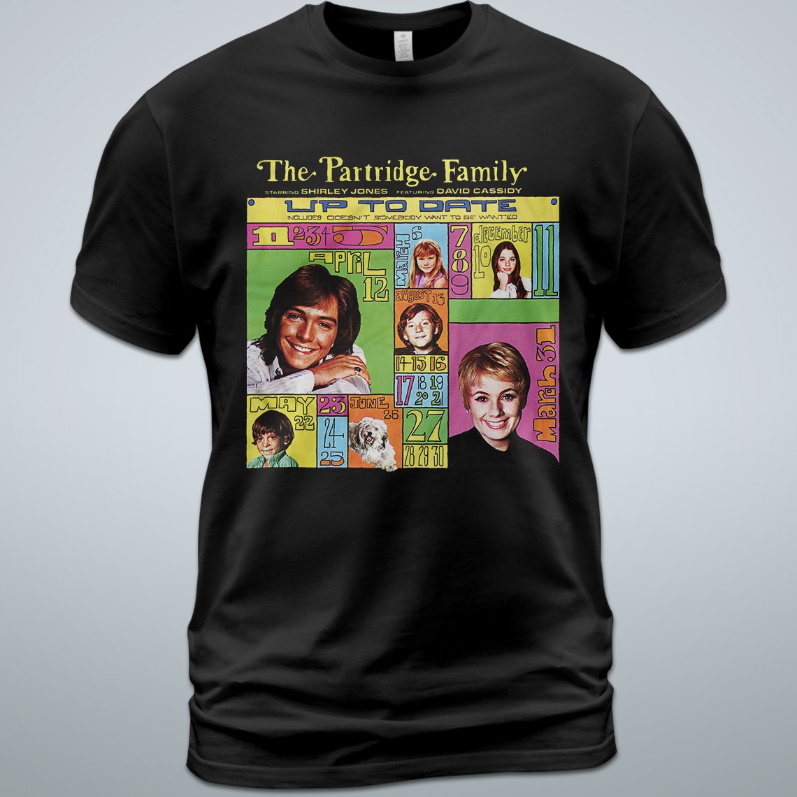 Cotton Unisex T-Shirt The Partridge Family Up to Date Album Tee Shirley Jones