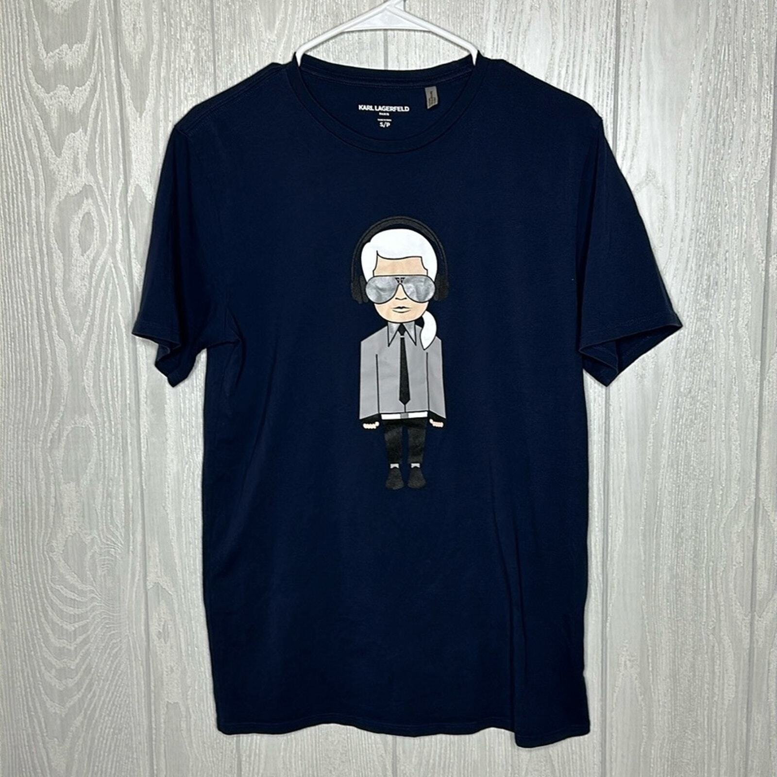 Karl Lagerfeld Paris graphic man with headphone and suit size small
