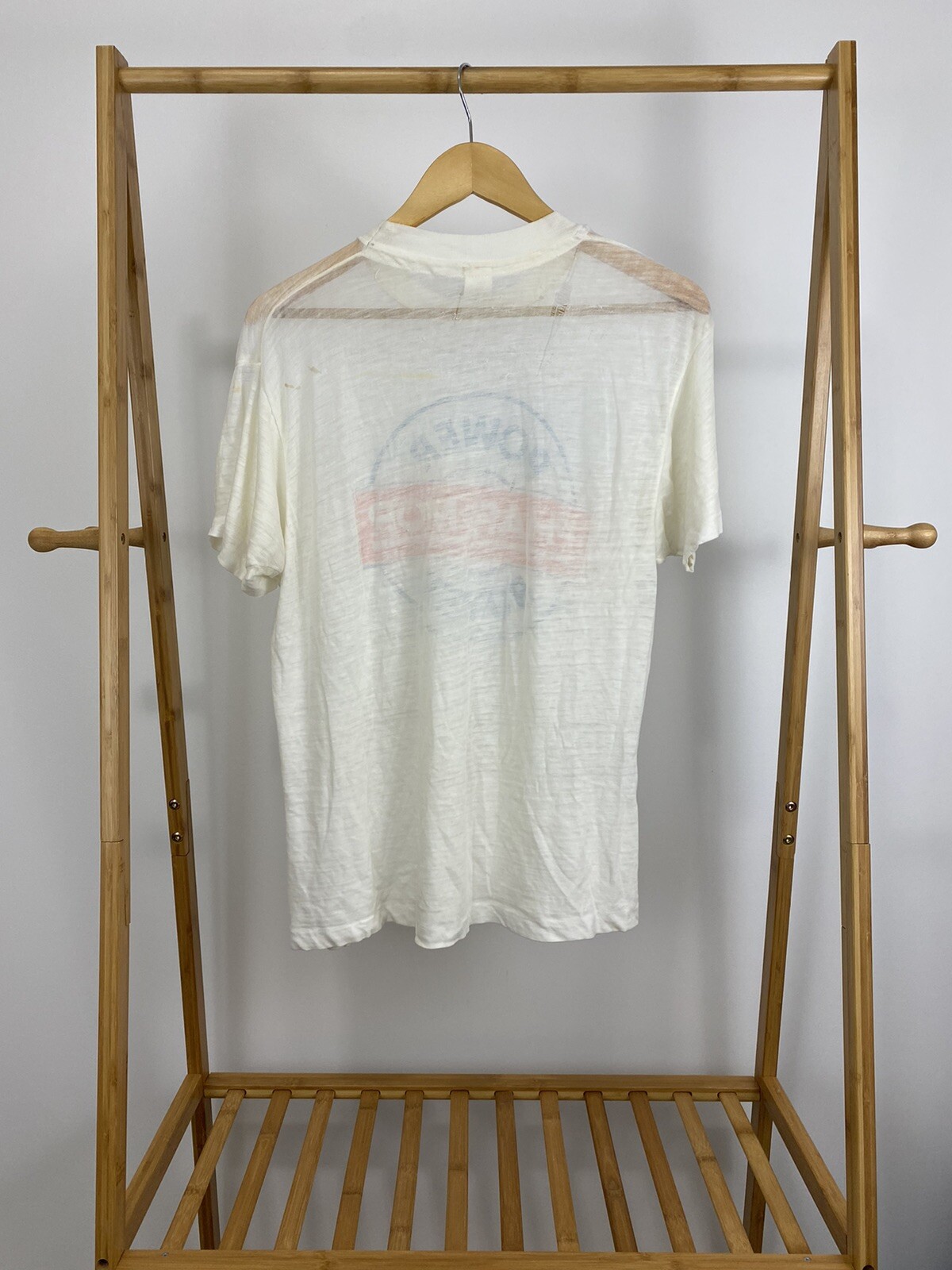 VTG 80S Phar-Mor Power Buyer Burnout Super Paper Thin Single Stitch T-Shirt L