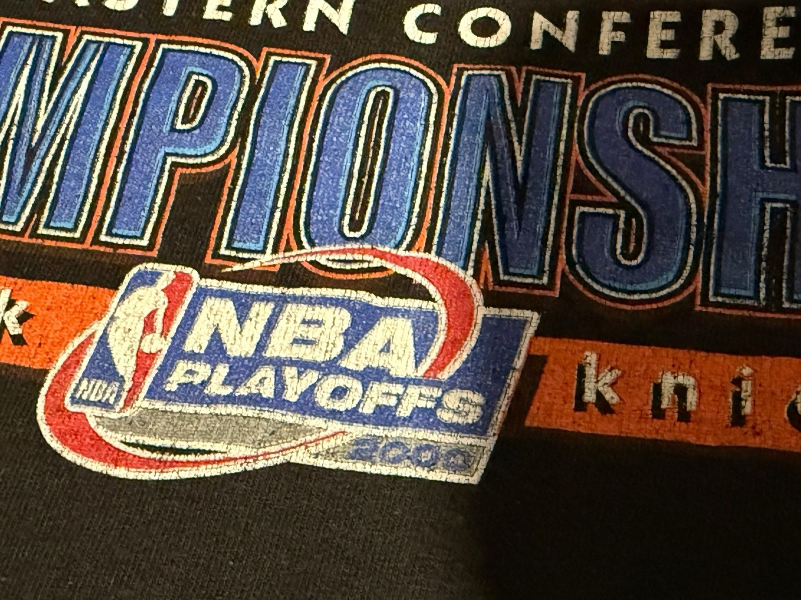 Vintage 2000 Champion New York Knicks XL Eastern Conference Championship T-Shirt