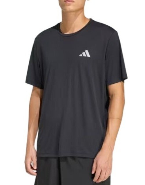 Adidas Men’s 2XL Black T-Shirt Regular Fit Logo Polyester Spandex Blend