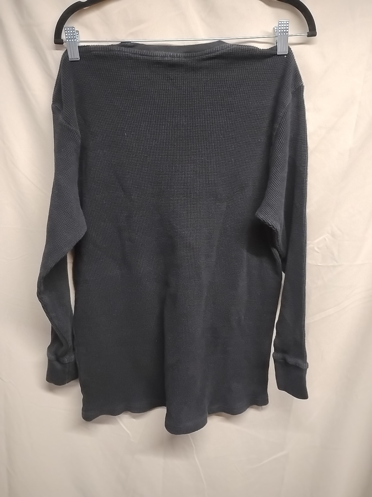 GemRock Heavy Weight Men Size 2XL Black Long Sleeve Waffle Texture Thermal Shirt