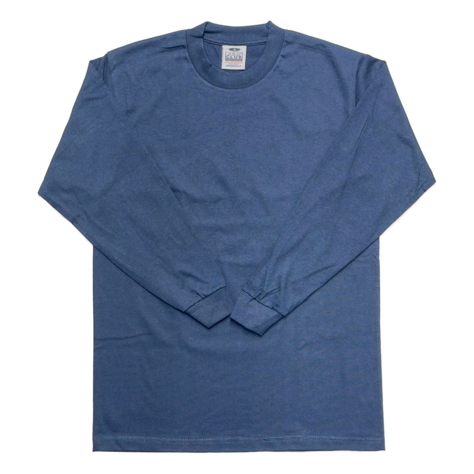 Pro Club Men’s Heavyweight Cotton Long Sleeve Crew Neck T-Shirt