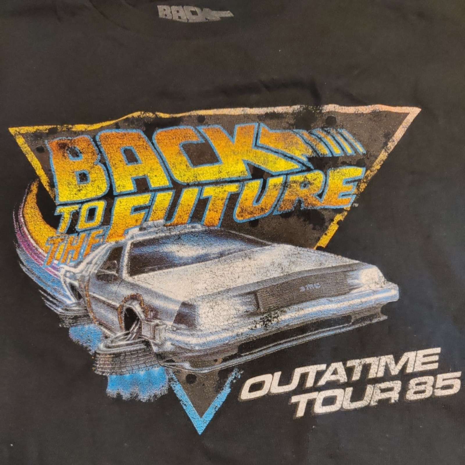 Men’s Back To The Future Outatime Tour 85 T-Shirt Black 2XL New