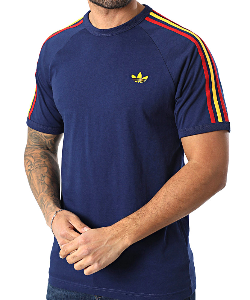 NEW MEN’S ADIDAS ORIGINALS 3-STRIPES CALIFORNIA TEE SHIRT ~SIZE 2XL #KC86