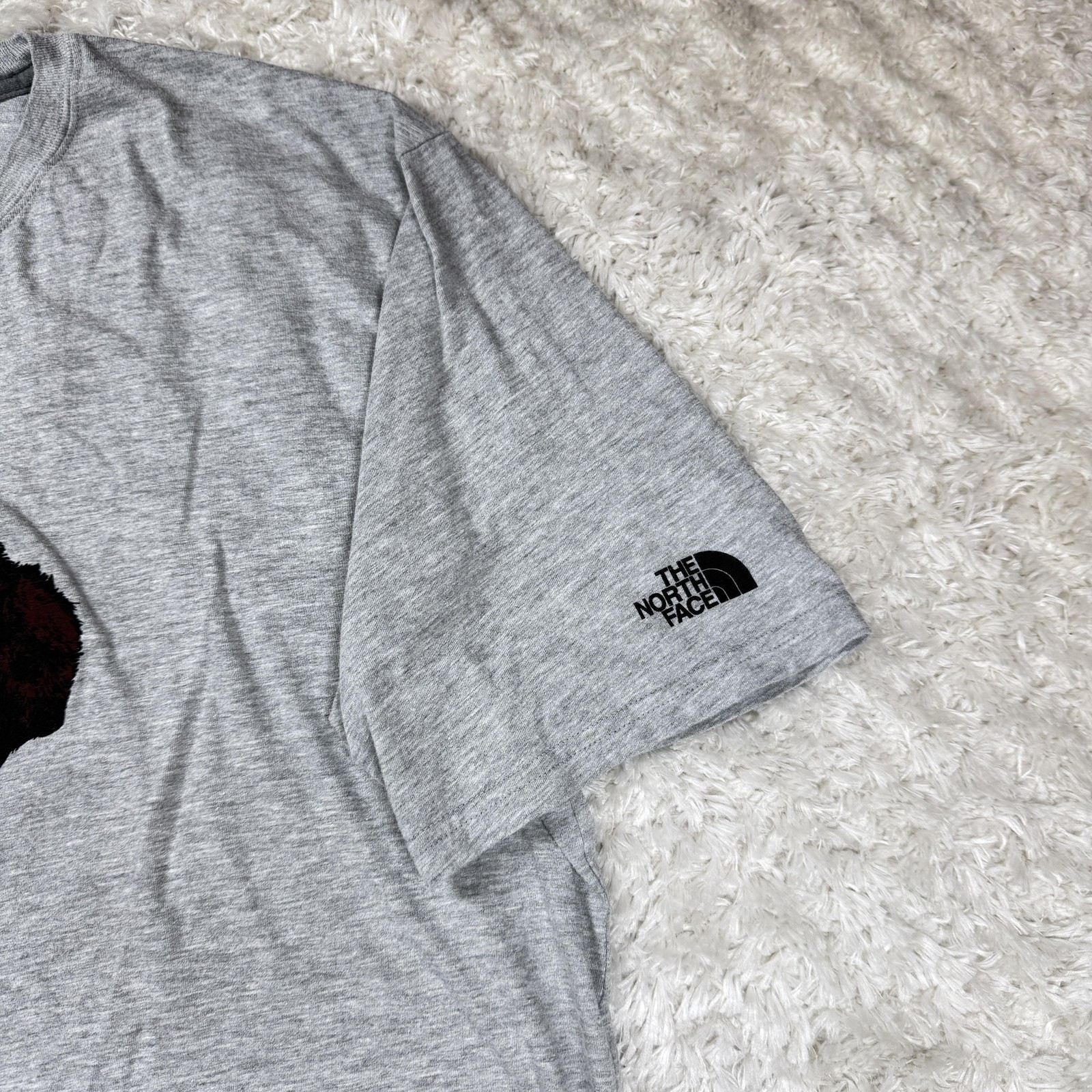 The North Face T Shirt Mens 2XL Gray Roam Bison Classic Fit Dadcore Animalcore